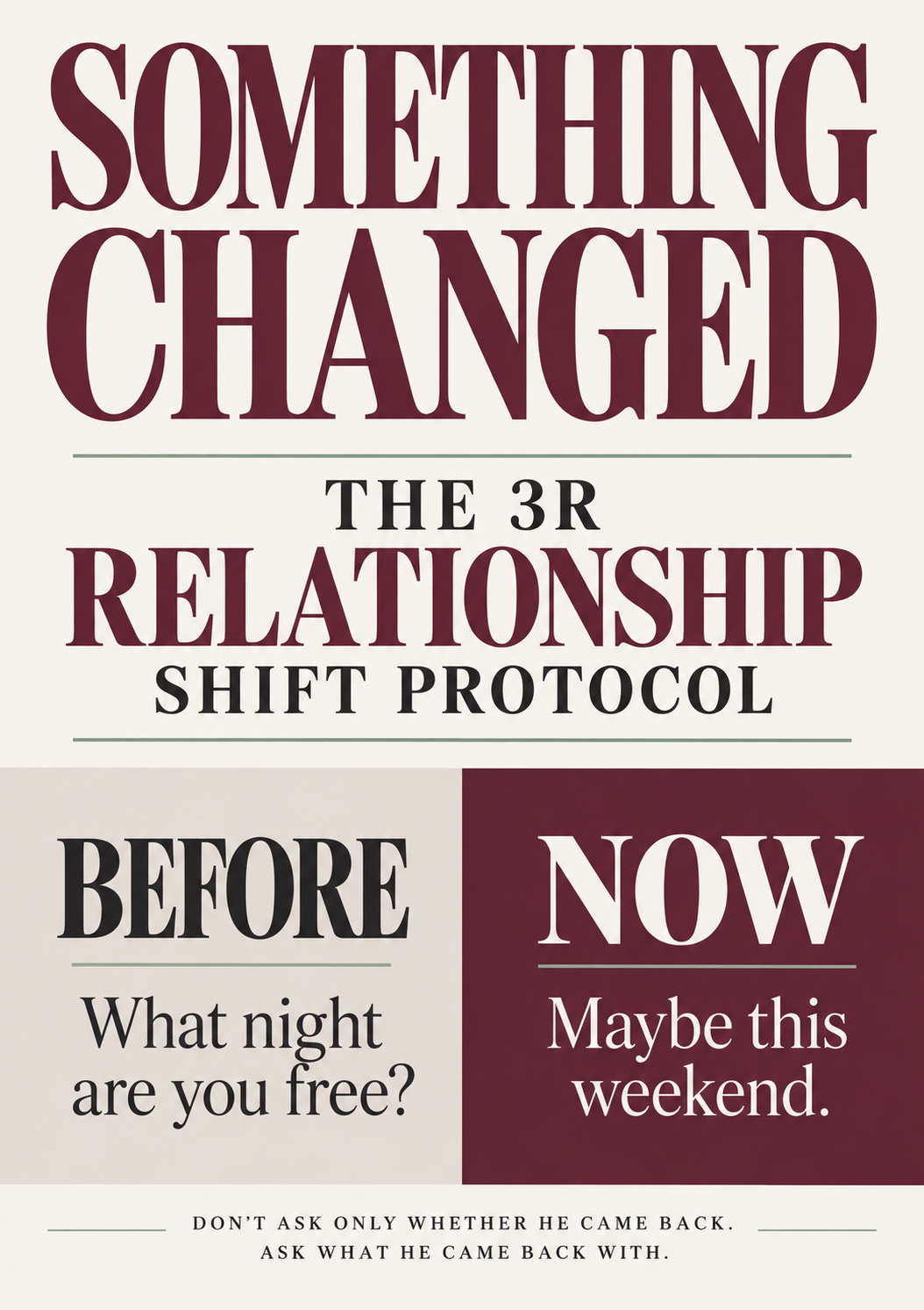 Something Changed: What to Do When He Pulls Away